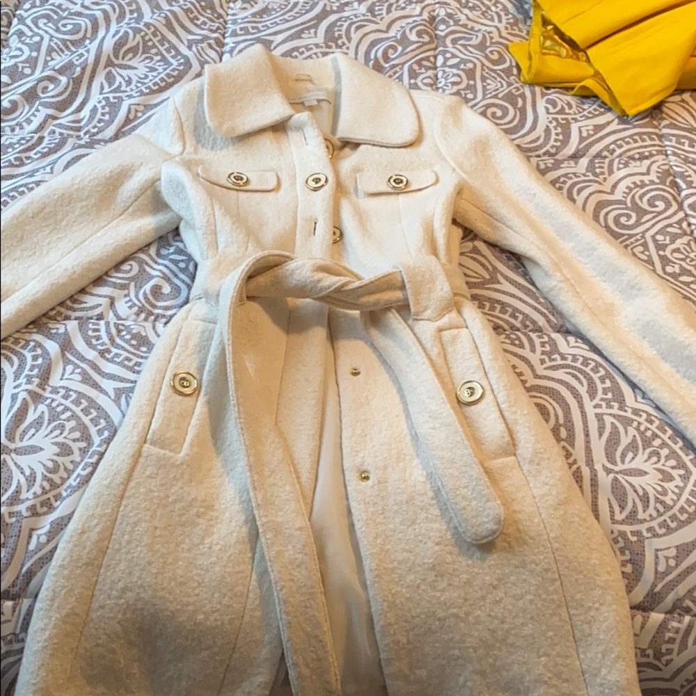 New York and company cream pea coat